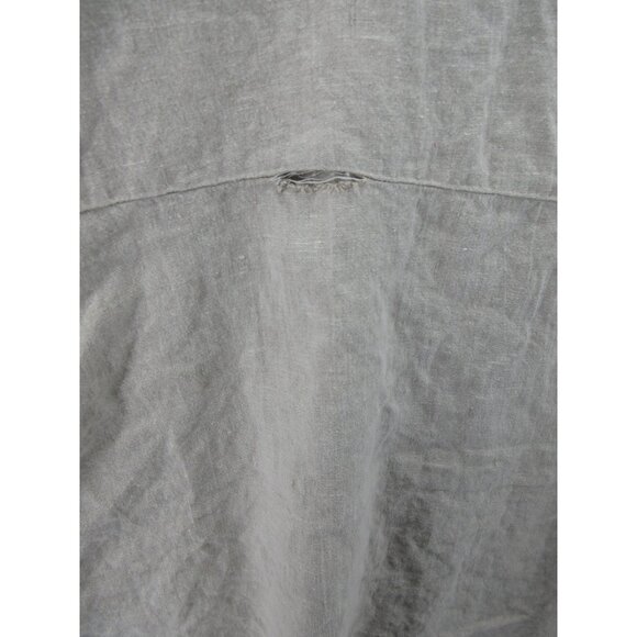 Flax Dress XL Linen Tunic Shirt Button Up Lagenlook Cottagecore * - Picture 12 of 14